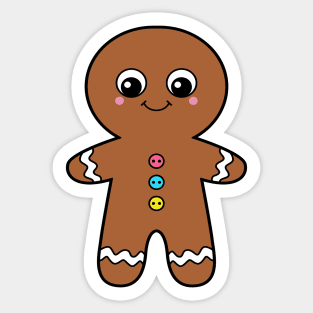 Christmas Gingerbread Man Sticker